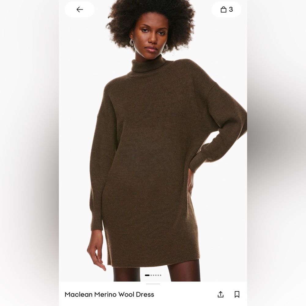 Aritzia maclean 100% wool dress